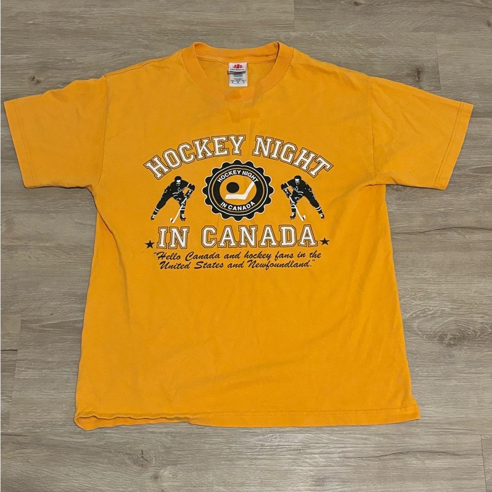 Gold CBC Hockey Night in Canada T-Shirt